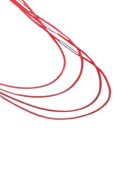 Necklace Artistic Pieces Red Aluminum h5 Picture2